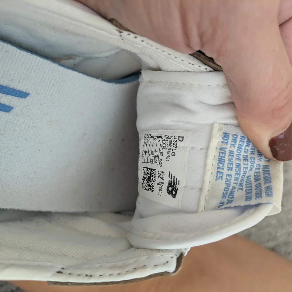 New Balance Brown and White Athletic Shoes - Picture 6 of 7